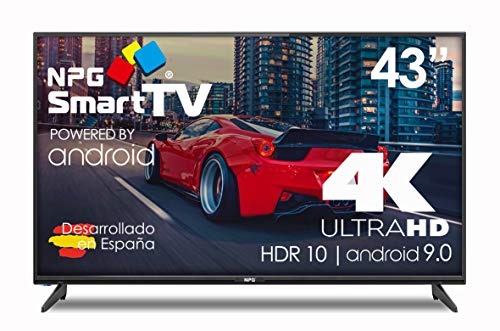 Televisor NPG LED 43" 4K UHD Smart TV Android 9.0 HDR WiFi PVR Dolby Digital+
