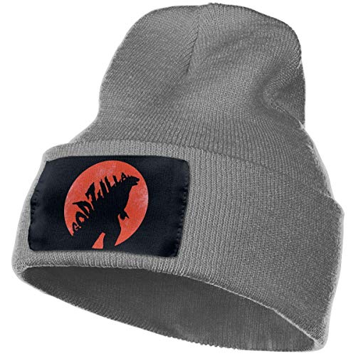 Tengyuntong Gorro de Punto Negro Gojira Winter Warm para Hombre Gorro de Lana