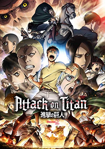 Theissen Attack On Titan Season 2, Collage Key Art,Poster, Wood, Various - Póster con marco mate de 11 x 17 pulgadas (28 x 43 cm) *IT-00149