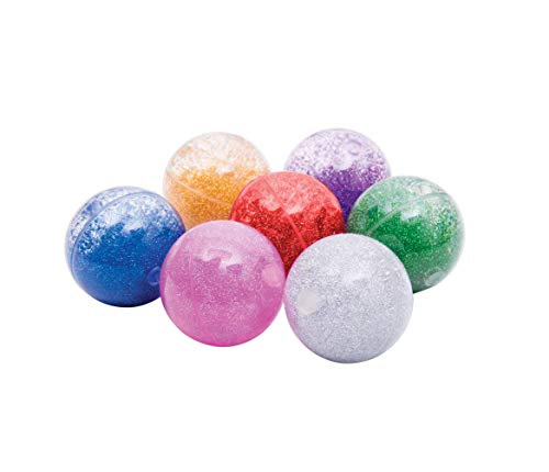 TickiT 92098 Conjunto de pelotas sensoriales de colores con purpurina, 65 mm de diámetro, 7 piezas, colores rojo, plateado, dorado, verde, azul, rosa y morado
