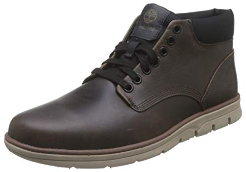 Timberland Bradstreet Leather Sensorflex, Botas Chukka para Hombre, Marrón/Navy, 45 EU