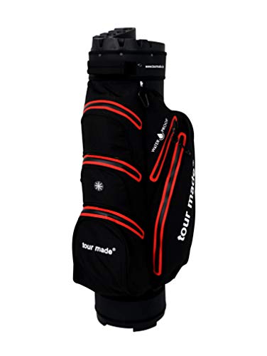 tour-made Waterproof Impermeable WP14 V2 Organizador Trolleybag Car Bolsa Bolsa de Palos de Golf Golfbag Modelo 2019 - Schwarz-Grau-Schwarz