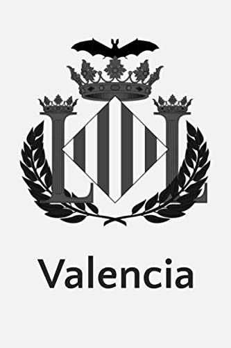 Valencia: Coat of Arms Black and White 120 Page Lined Notebook