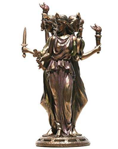 Veronese Hecate Hekate - Escultura griega de la diosa de la magia (acabado en bronce, 30 cm)