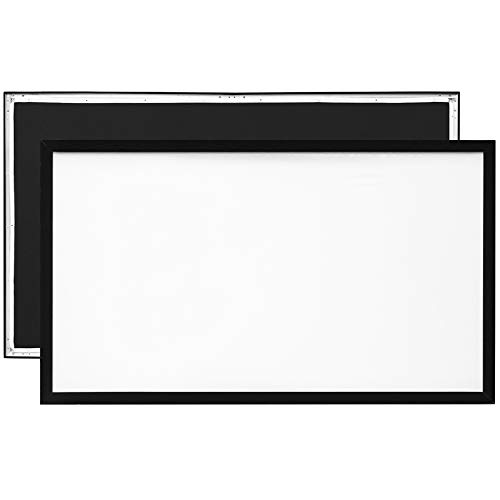 VEVOR Pantalla de Proyector Diagonal de 110 pulgadas, Pantalla de Proyector para Películas 4K, HDTV, PPT, DLP, CRT de 16: 9, Pantalla de Cine 3D al Aire Libre, Pantalla Lavable para Imágenes y Juegos