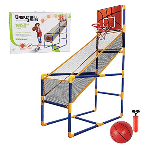 Watermelon Juego de aro de baloncesto para niños, sistema de tiro de deportes de interior con mini aro, bola inflable y bomba, juguetes para niños juego deportivo para niños y niñas de 2 a 15 años