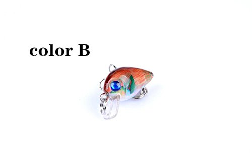 WDDDYYE Pesca Señuelo/Señuelo De Color Patrón De Dibujo Little Fat Rock Señuelo De La Pesca 3 Cm / 1.5 G Pseudo Cebo Bionic Cebo Aparejos De Pesca Ld-06, B