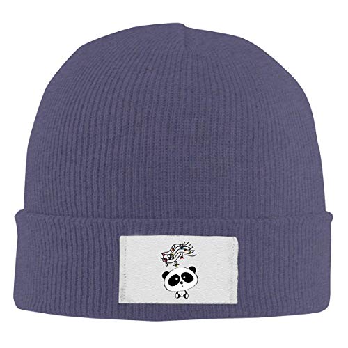 XCNGG Gorro Unisex, Gorro clásico de Color sólido cálido con Cobertura de Panda Musical para el Invierno Diario al Aire Libre