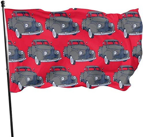 YRTGF Bandera de jardín Studebaker Truck Banner Exterior 3x5 pies Bandera de poliéster de EE. UU. Cercas Decorativas Resistentes a la decoloración UV/Jardín/Patio/Césped