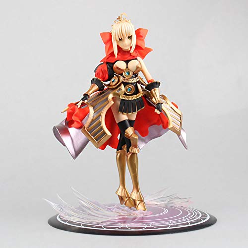 YSKCSRY Fate/Noche Sabre mítico Saiba Vestido de Armadura roja Saiba Animado Figura decoración Estatua Modelo Colección de Juguete los 24CM Altura