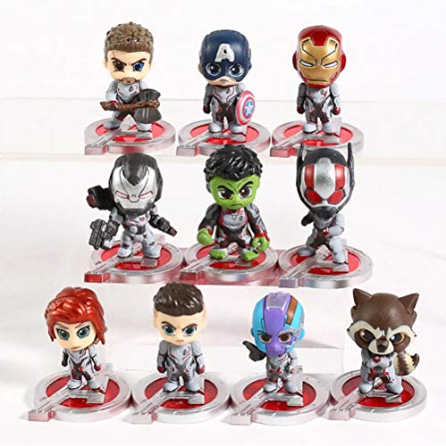 zdfgv Iron Man Capitán América Viuda Negra Nebulosa Máquina de Guerra Hawkeye Thor PVC Figura Muñeca 10pcs / Set 5cm