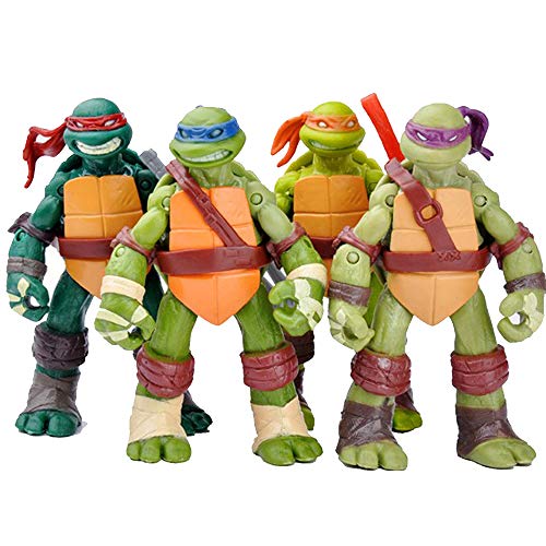 ZHANGH 4 Adolescentes Mutantes Ninja Tortugas 4,8 Pulgadas Figura Clásica Conjunto De 4 Juguetes Modelo De Tortuga Ninja