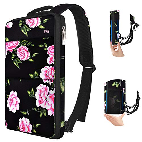 ZINZ Delgada y Expandible Mochila para Portátil 15-15.6-16 Pulgadas, Mochila Negocio para Hombre Mujer Estudiante - Peonía