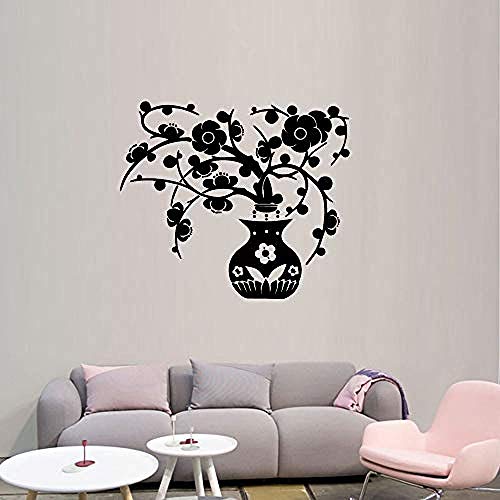 Zykang Creative Plum Vase Living Room Study Pegatinas de pared Porche Restaurant Tv Wall Decorativo Pegatinas de Pared 43 * 47Cm