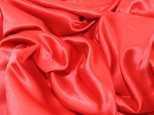 152,4 cm ancho Superior 'aburrido' vestido de tela de satén rojo - por metro