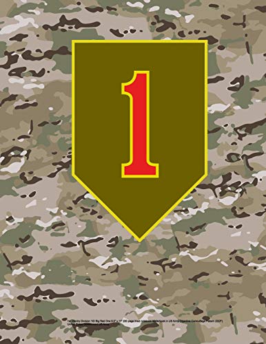 1st Infantry Division 1ID Big Red One 8.5" x 11" 200 page lined notebook leaderbook in US Army Objective Camouflage Pattern (OCP)