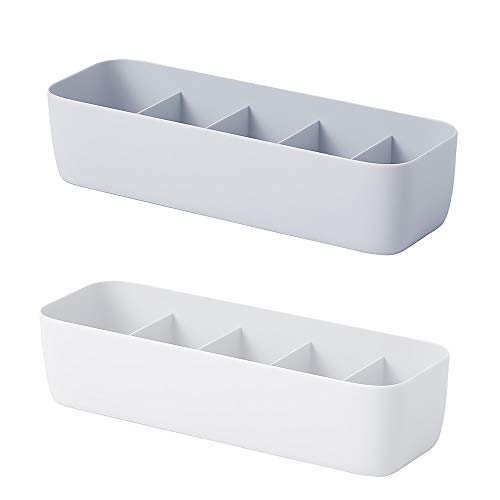 2 Piezas Organizadores Cajones, Divisore Cajones Caja Almacenamiento, PP Plástico Apilable Organizadores Cajones para Sujetador, Calcetín, Corbata, Bufanda (2 Colore)