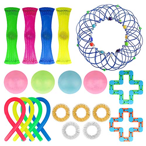 20Pcs Juguetes Autismo Fidget para niños y Adultos,Kit de Juguetes Antiestrés,Sensory Fidget Toys Set de Juguetes sensoriales Set de Juguetes sensoriales para TDAH, Autismo(Entrega aleatoria)