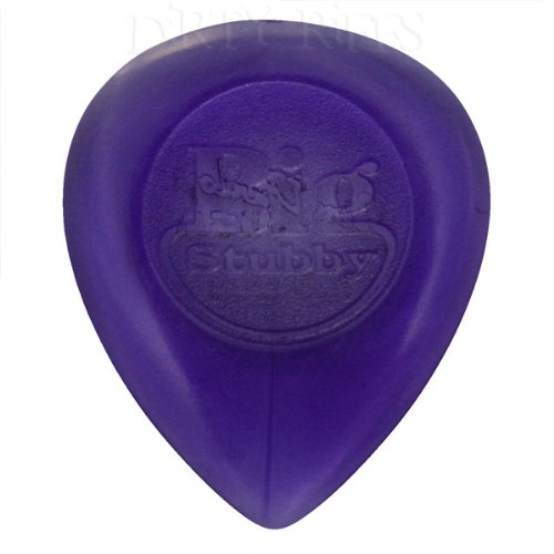 24 x Dunlop Big Stubby Púas para guitarra presentadas/púas - 2,00 mm morado claro en estuche de metal