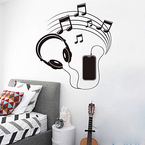 43 * 48cm Fashion Music Notes casa vinilos Home Decor Wallpaper living comedor Dormitorio Habitación de los niños DIY del arte de la pared murales