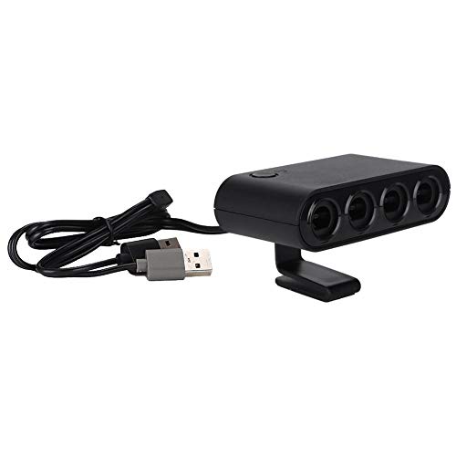 Adaptador para Dispositivos de Juego, 3 en 1 Adaptador de Joystick Gamepad de 4 Puertos para Gamepad portátil para NGC/Wiiu/PC/Switch.