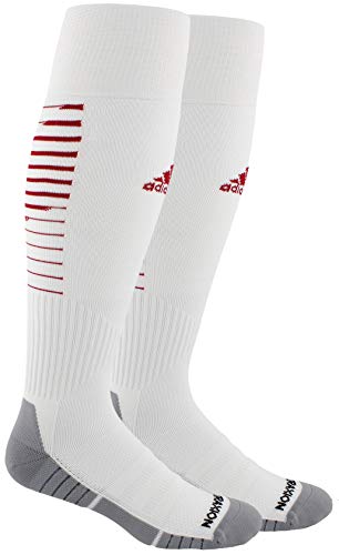 adidas Unisex Adultos Standard Team Speed Ii Soccer Otc Sock, Blanco/Power Rojo/Light Onix, 5-8.5