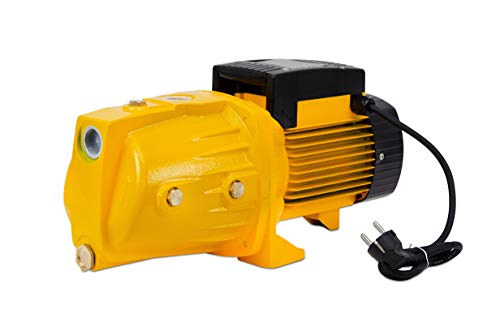 AgoraDirect - Bomba De Agua para Jardín, 900W, 4.44m3/h, Hierro Fundido, Profundidad Máxima 50m, 1”, Cable Eléctrico 85cm, 2850RPM, IPX4, Bomba Eléctrica, Impulsores De Latón