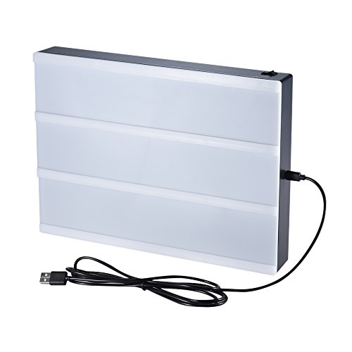 Aibecy-Caja de luz led de tamaño A4, permite combinaciones de letras y símbolos, color blanco y negro