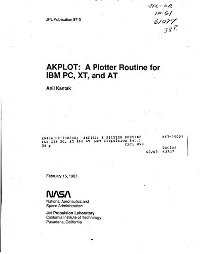 AKPLOT: A plotter routine for IBM PC, XT and AT (English Edition)