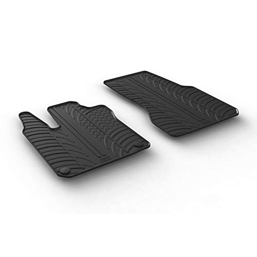 Alfombrillas de Goma Compatible con Smart ForTwo 453 2014- (Perfil T 2-Partes + Clips de Montaje)