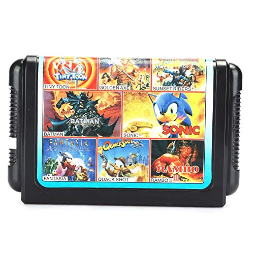 AMONIDA Cartucho de Juegos Super Games de 16 bits para Accesorios para Juegos Sega Gamepad(TH32001)