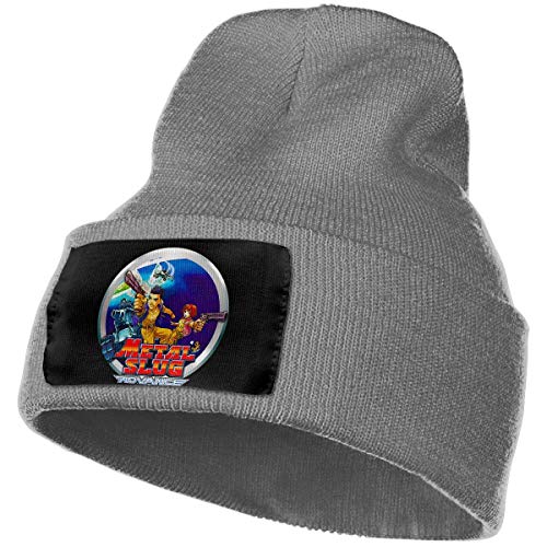 AOOEDM Hombres y mujeres Metal Slug Advance Skull Beanie Sombreros Gorros de punto de invierno Sombrero de esquí suave y cálido Negro