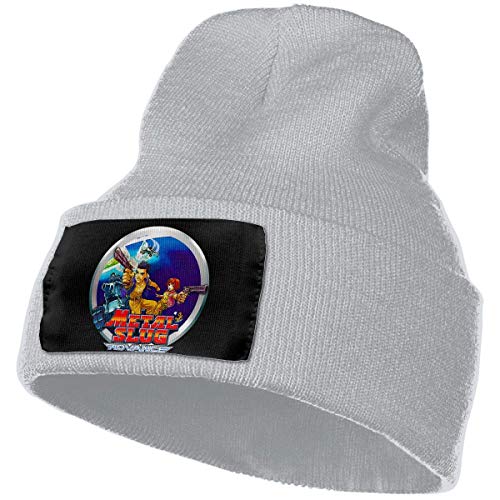 AOOEDM Hombres y mujeres Metal Slug Advance Skull Beanie Sombreros Gorros de punto de invierno Sombrero de esquí suave y cálido Negro