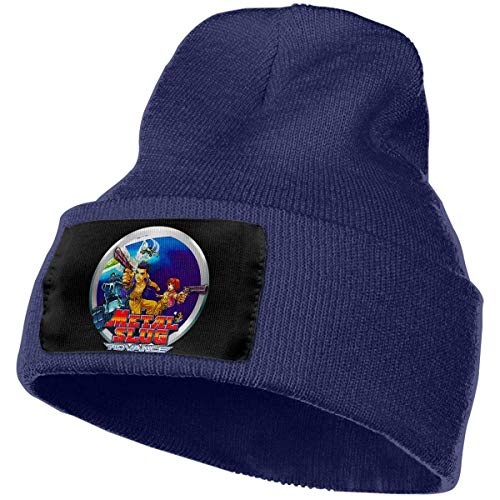 AOOEDM Hombres y mujeres Metal Slug Advance Skull Beanie Sombreros Gorros de punto de invierno Sombrero de esquí suave y cálido Negro