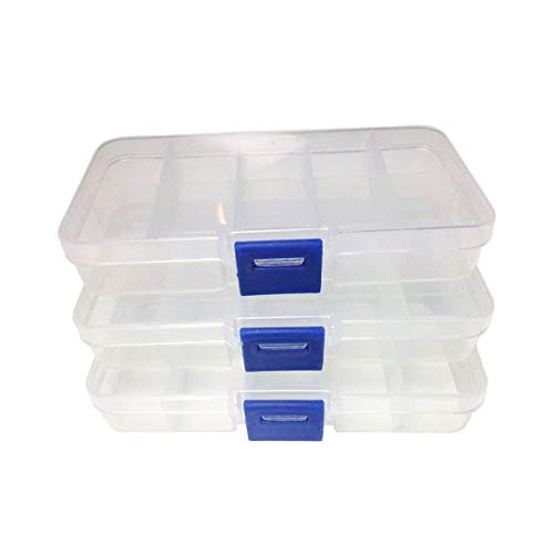 Ardisle 3 x 10 COMPARTIMENTO PEQUEÑO ORGANIZADOR ALMACENAMIENTO PLASTIC BOX CRAFT LOOM NAIL ART BEADS