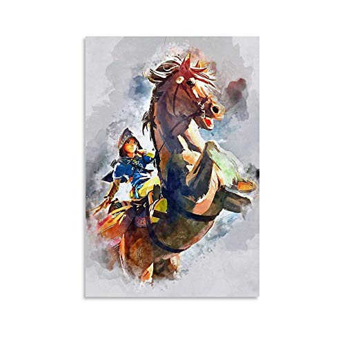 ASDUU Zelda Breath of The Wild Jigsaw - Póster decorativo para pared, diseño de rompecabezas, 60 x 90 cm