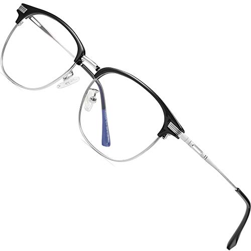 ATTCL Gafas unisex con Armazón metal para Protección contra Luz Azul, Anti Fatiga por Deslumbramiento 5054 Gris