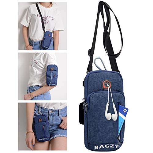 BAGZY Banda para el Brazo Teléfono Móvil Brazalete Deportivo Soporte Pasaporte de Viaje Bolsa de Cartera Bolsa de Cintura Cuerpo Cruzado Deportes al Aire Libre para iPhone 7 Plus Ciclismo Senderismo