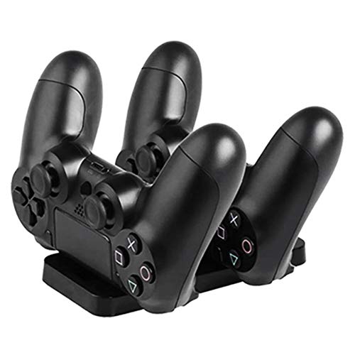 Base de carga del controlador PS4, cargador dual del controlador PS4, soporte de alimentación de la estación de carga para el controlador inalámbrico Sony PS4 / PS4 Slim / PS4 Pro