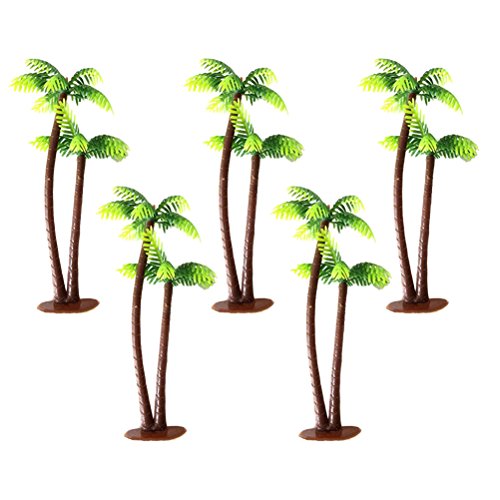 BESTonZON Árboles Modelo 5pcs 13centimeter Palmera de Coco Miniature Landscape Scenery Architecture Árboles del ferrocarril