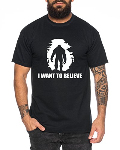 Bigfoot Believe Camiseta de Hombre Nerd Play Sport Station Controller PS Game, Farbe2:Negro;Größe2:M