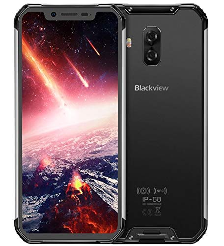 Blackview BV9600 Pro – Avanzado Dual Sim Smartphone Libre 4G LTE (2019), Pantalla 19:9 FHD AMOLED (Biseles Ultra Estrechos), Helio P60 6GB+128GB, IP68/IP69K Impermeable al Agua/Polvo - Plata