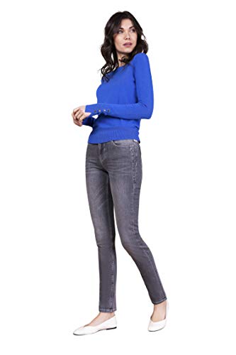 Blue Fire Co Nancy Slim Fit Jeans MID Rise Grey Denim - Mujer Grey Denim 27W x 30L