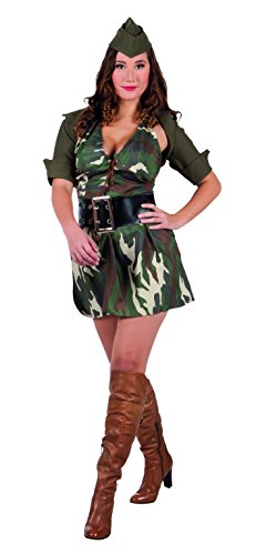 Boland-BOL83586 Soldado Señora Disfraz Militar Mujer, Color marrón Verde, S (36/38) (Ciao SRL BOL83586)
