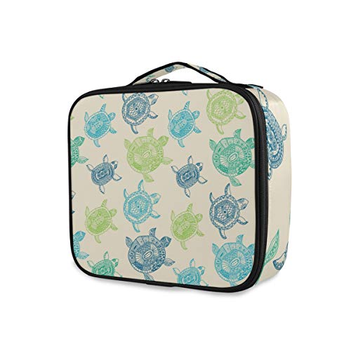 Bolsa de artículos de tocador de tortuga marina de colores Herramientas Estuche de tren cosmético Cartera Bolsa de maquillaje de viaje Almacenamiento portátil