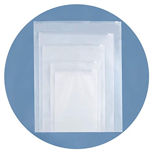 Bolsa de plástico con Doble Cara Bolsa de Cremallera Impermeable Transparente Bolsa de Ropa (Mezclar 3 tamaños)