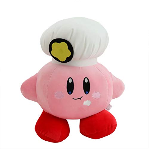 Boufery Anime Star Kirby Chef Hat muñecos de Peluche, Dibujos Animados de Peluche Almohada decoración muñeca Linda 30cm