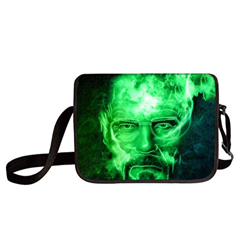 Breaking Bad Luz Elegante Bolso de Hombro múltiple Bolsillo de Intercambio de Bandolera Activo Casual Bolsas de Mensajero Viajes Bolsa de Mensajero clásico Bolsa de Cruz Básica Niños