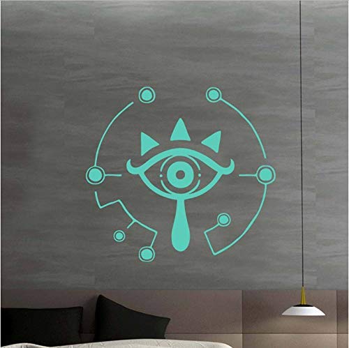 Breath Of The Wild Sheikah Symbol Decal Eye Sticker de pared para habitación de niños Mural Zelda Game Poster Home Bedroom Decor 57X62Cm