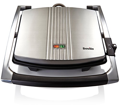 Breville VST026 Sandwichera tipo Panini 2000W, 2000 W, 3 Decibeles, Acero Inoxidable